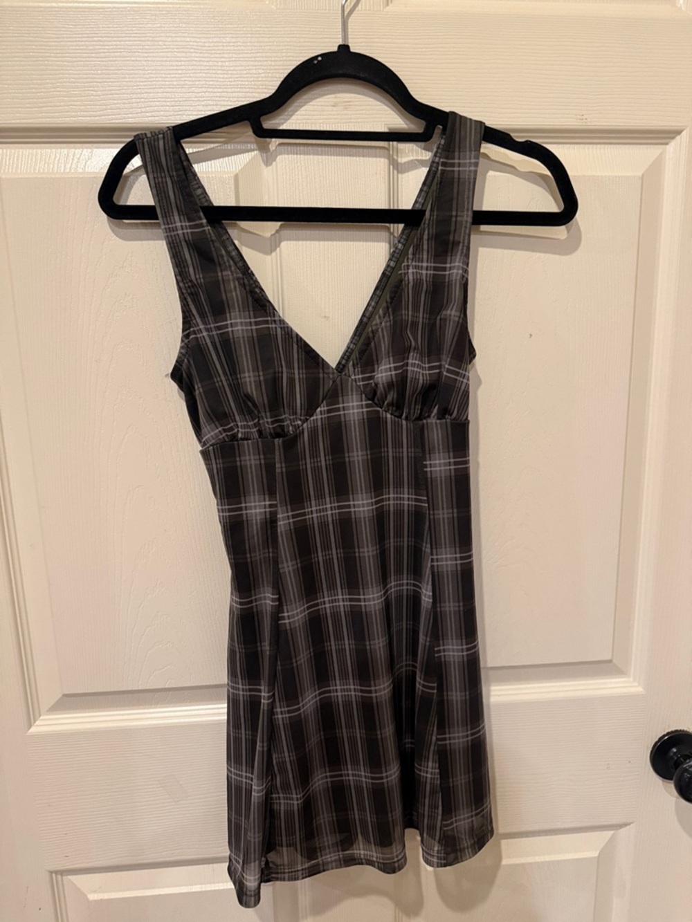 Cider green plaid mini dress, small - Picture 2 of 6